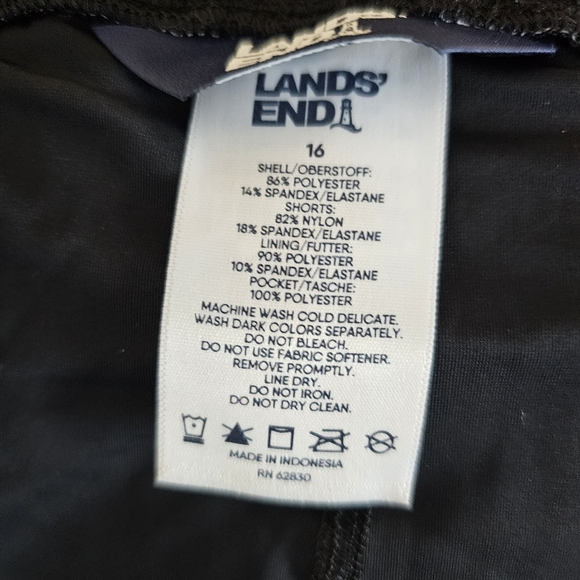 Lands End Swim Skirt Skort Size 16 - Picture 9 of 9